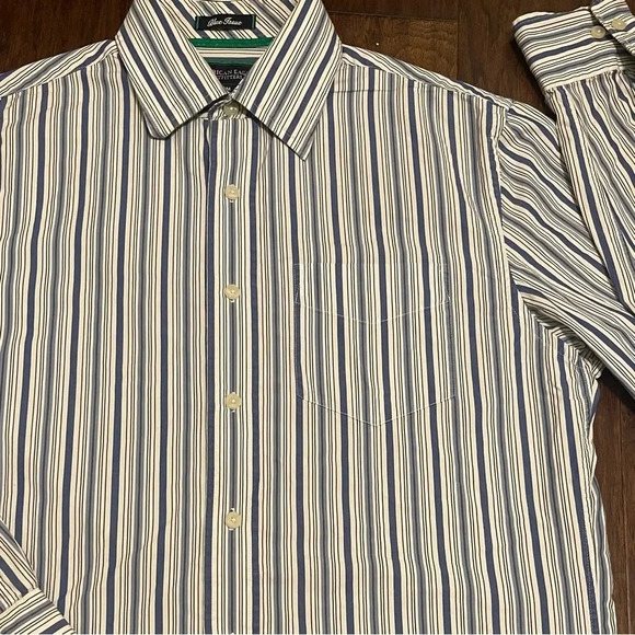 American Eagle Striped Long Sleeve Button Down Shirt - Picture 2 of 9